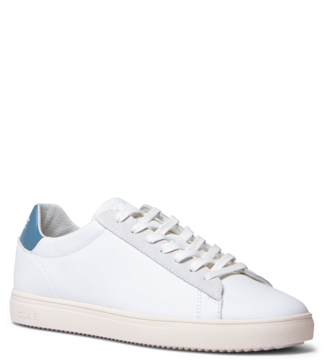 Clae Shoes Bradley white leather stellar blue