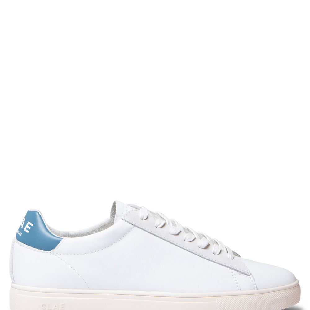 Clae Shoes Bradley white leather stellar blue