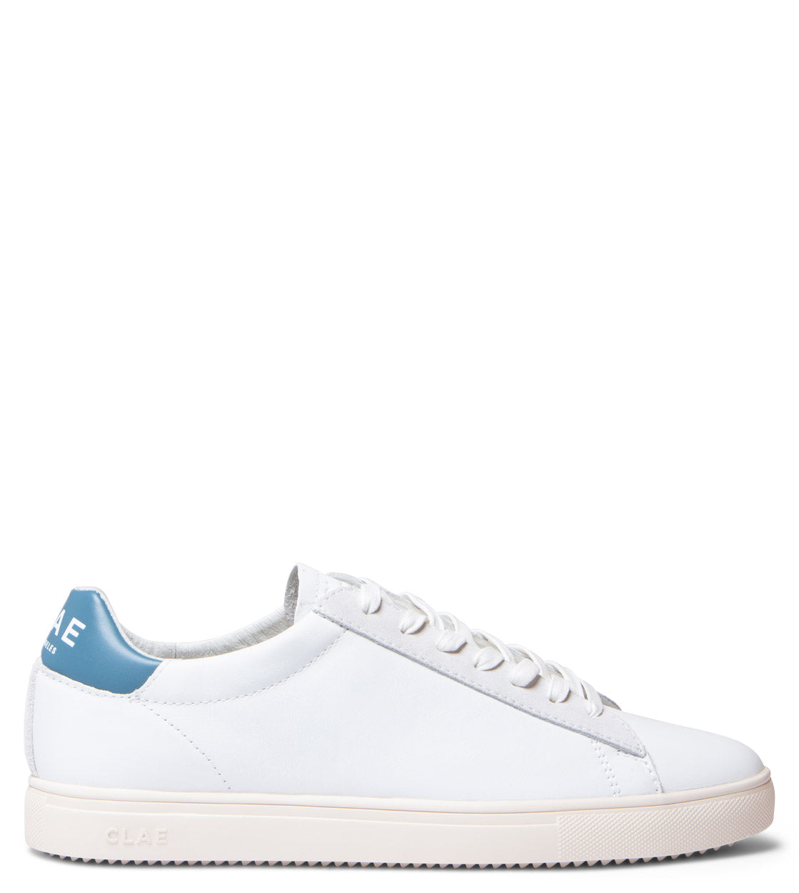 Clae Shoes Bradley white leather stellar blue