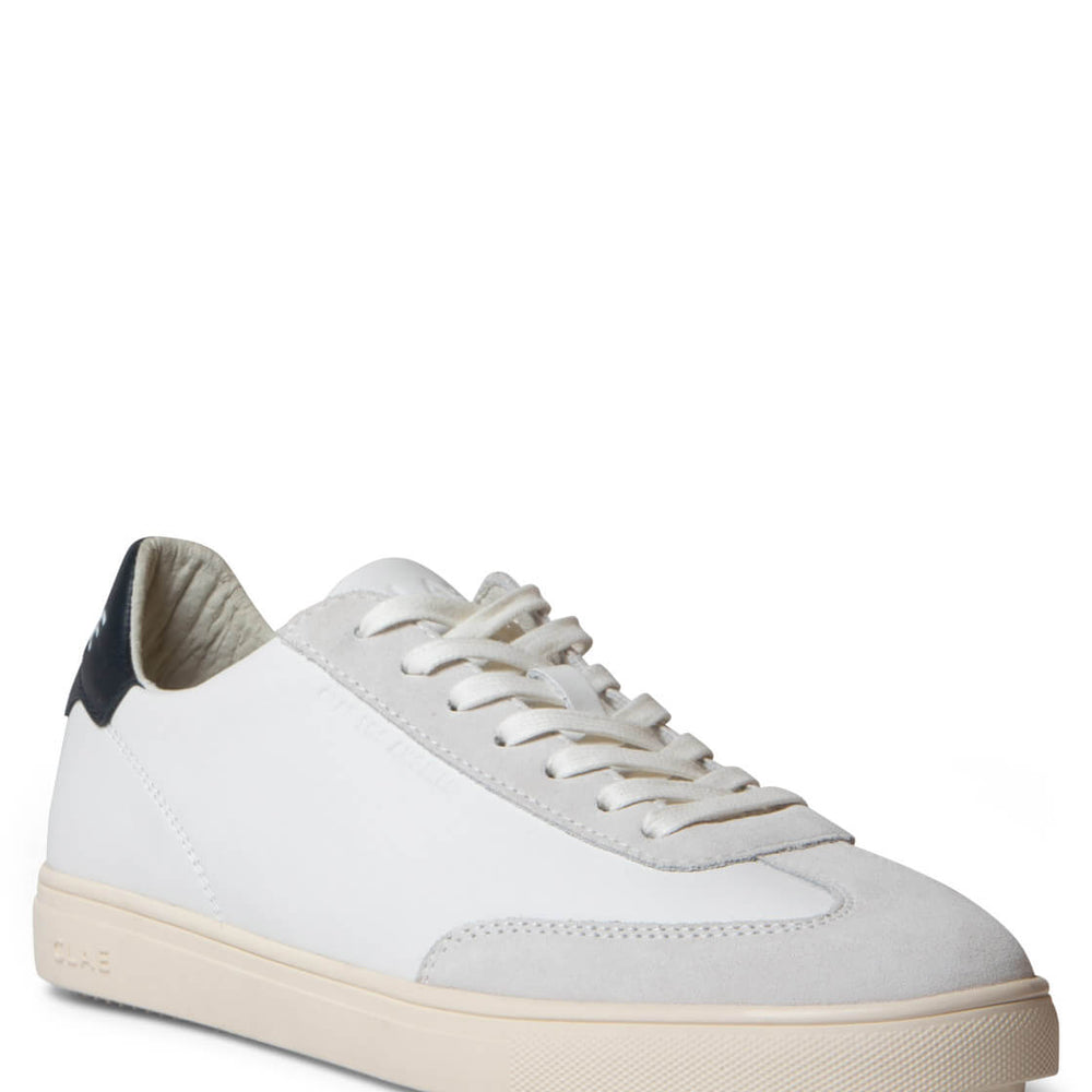 Clae Shoes Deane Leather white navy