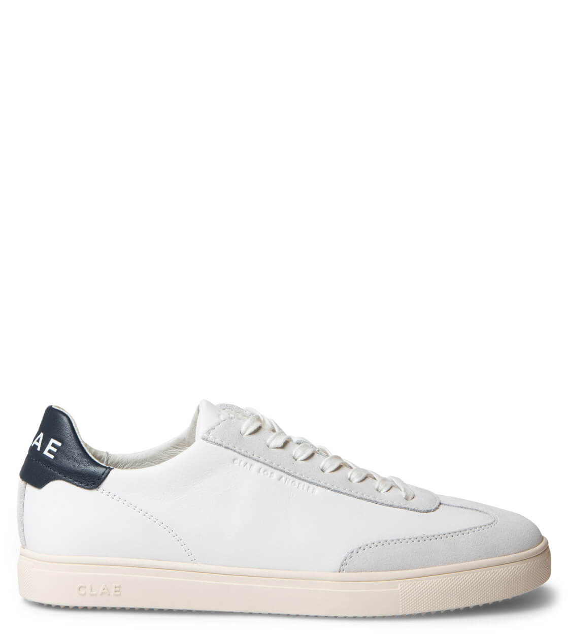 Clae Shoes Deane Leather white navy