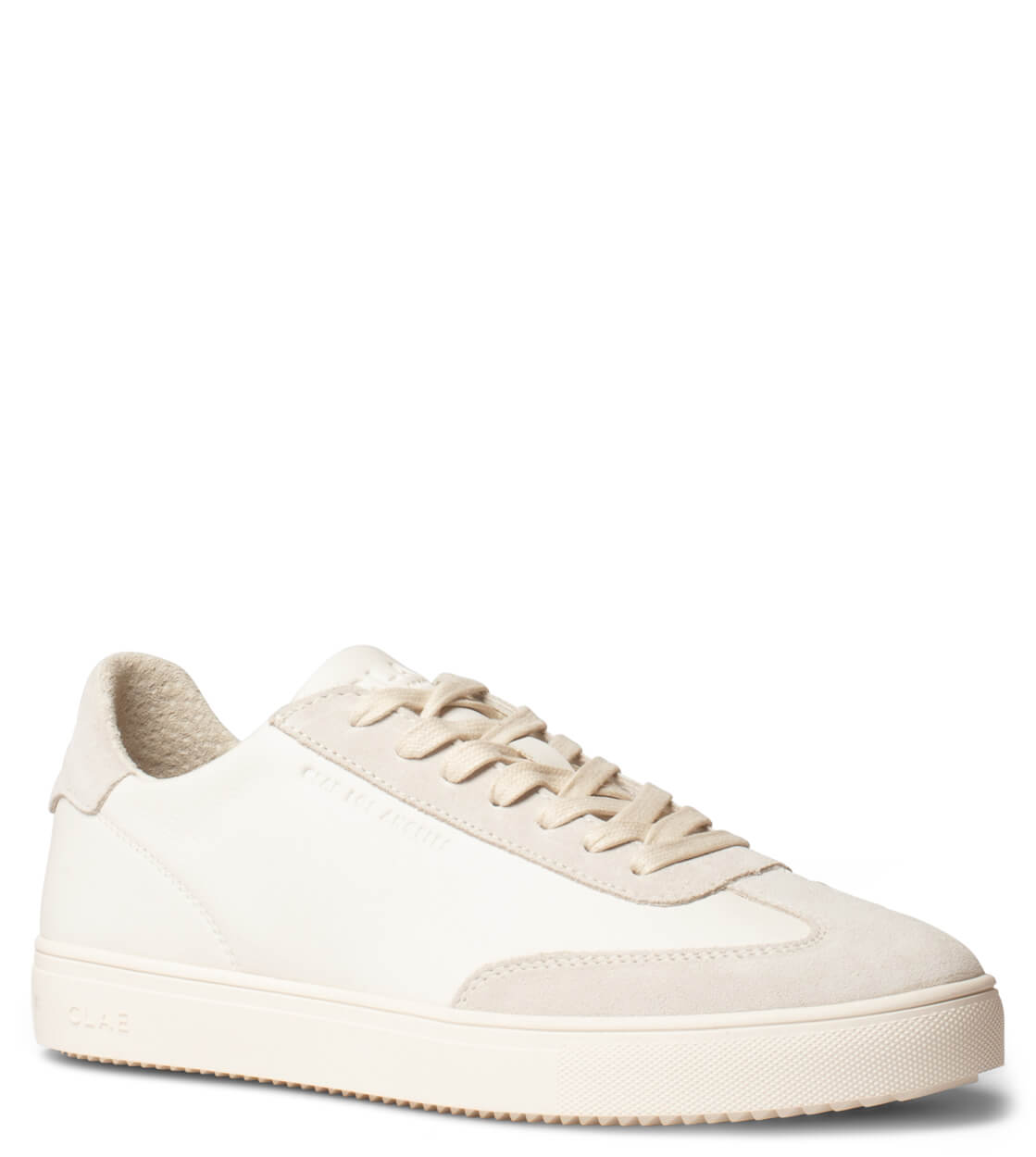 Clae Shoes Deane Leather white triple offwhite