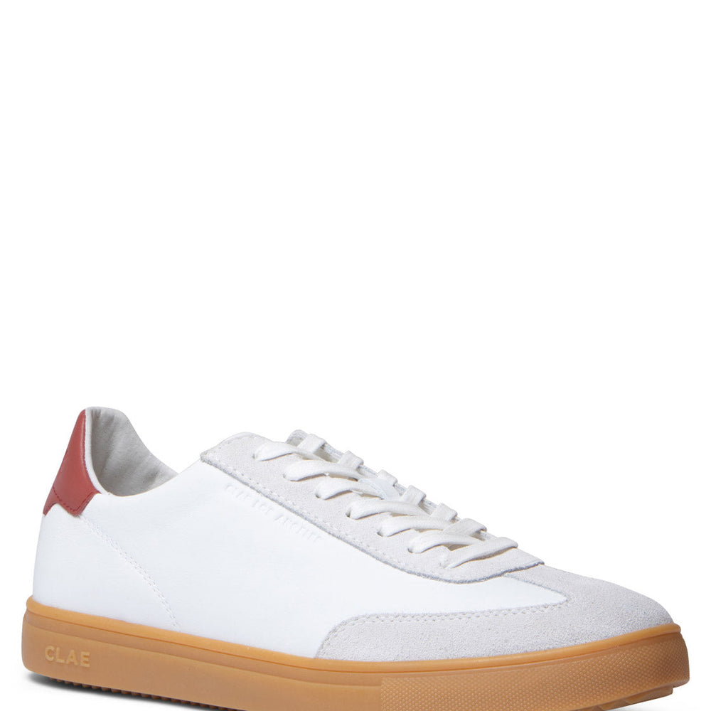 Clae Shoes Deane white red ochre light gum