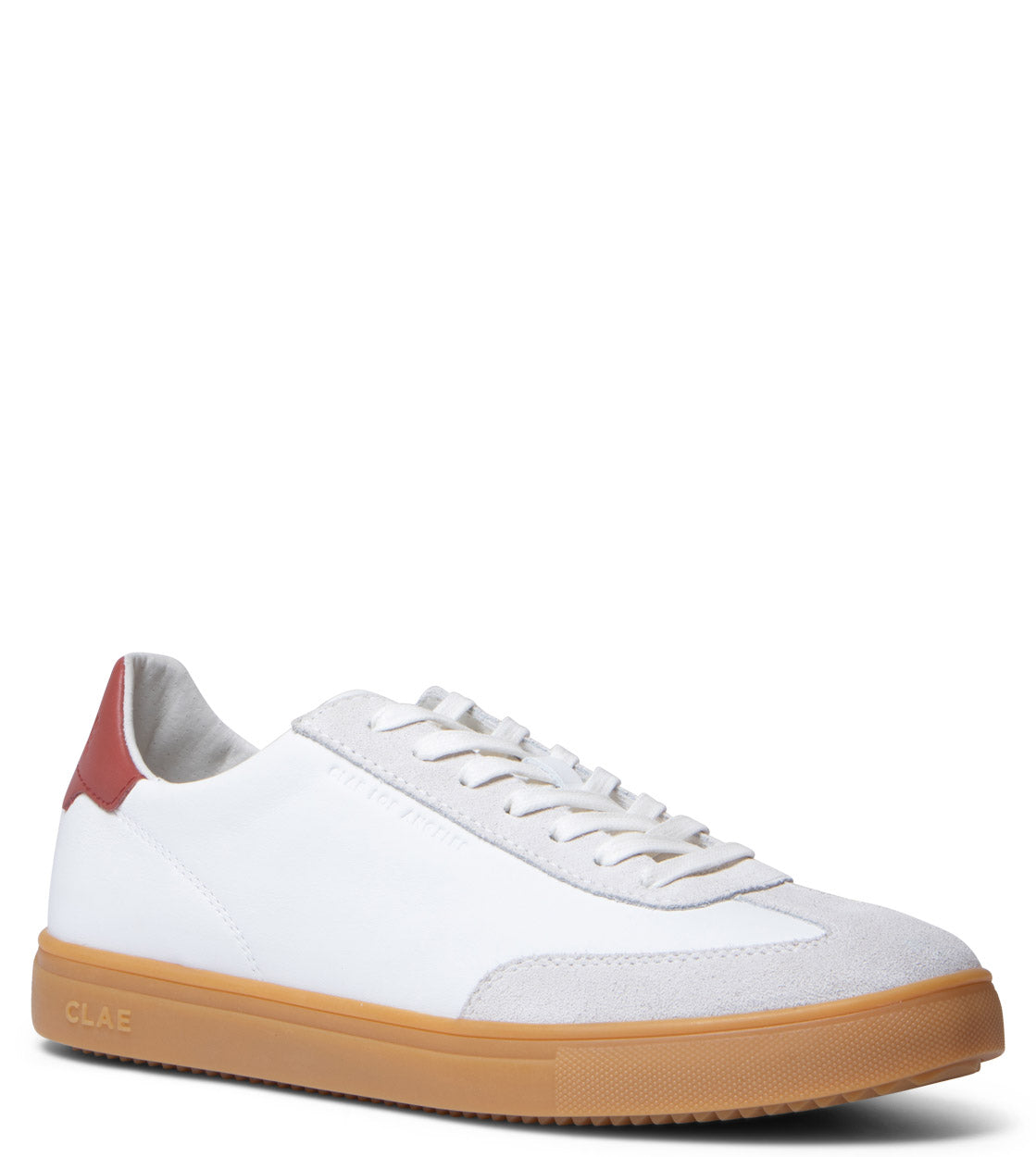 Clae Shoes Deane white red ochre light gum