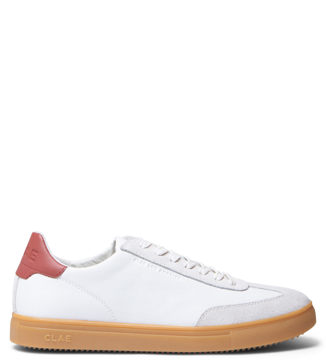 Clae Shoes Deane white red ochre light gum