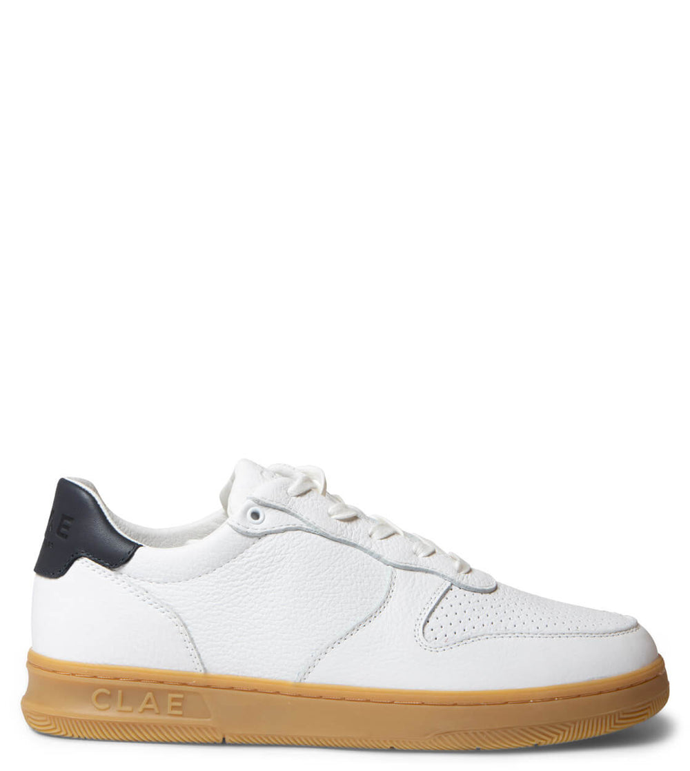 Clae Shoes Malone white navy light gum