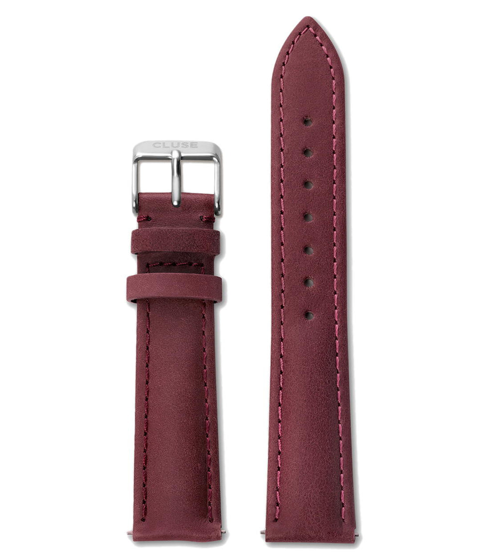 Cluse Strap La Boheme red marsala/ silver