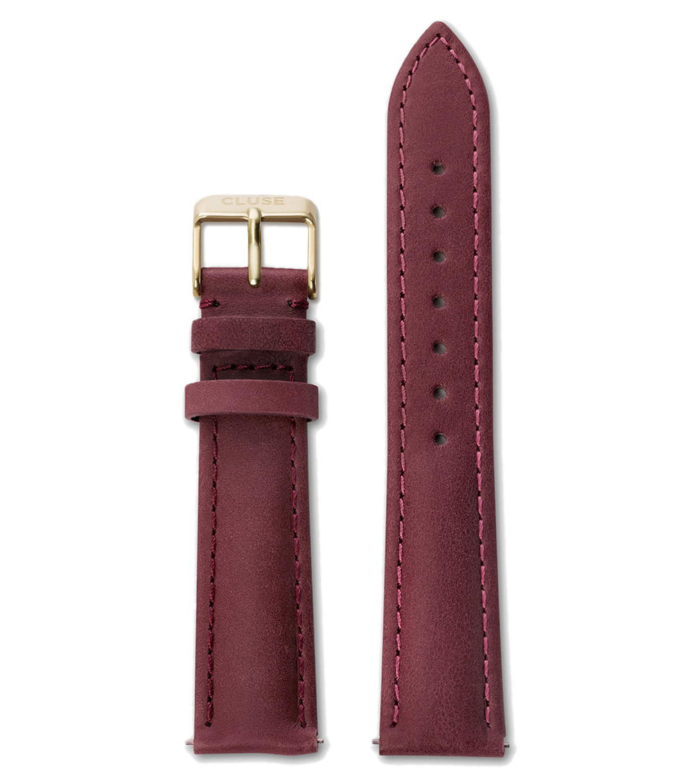 Cluse Strap La Boheme red marsala/gold