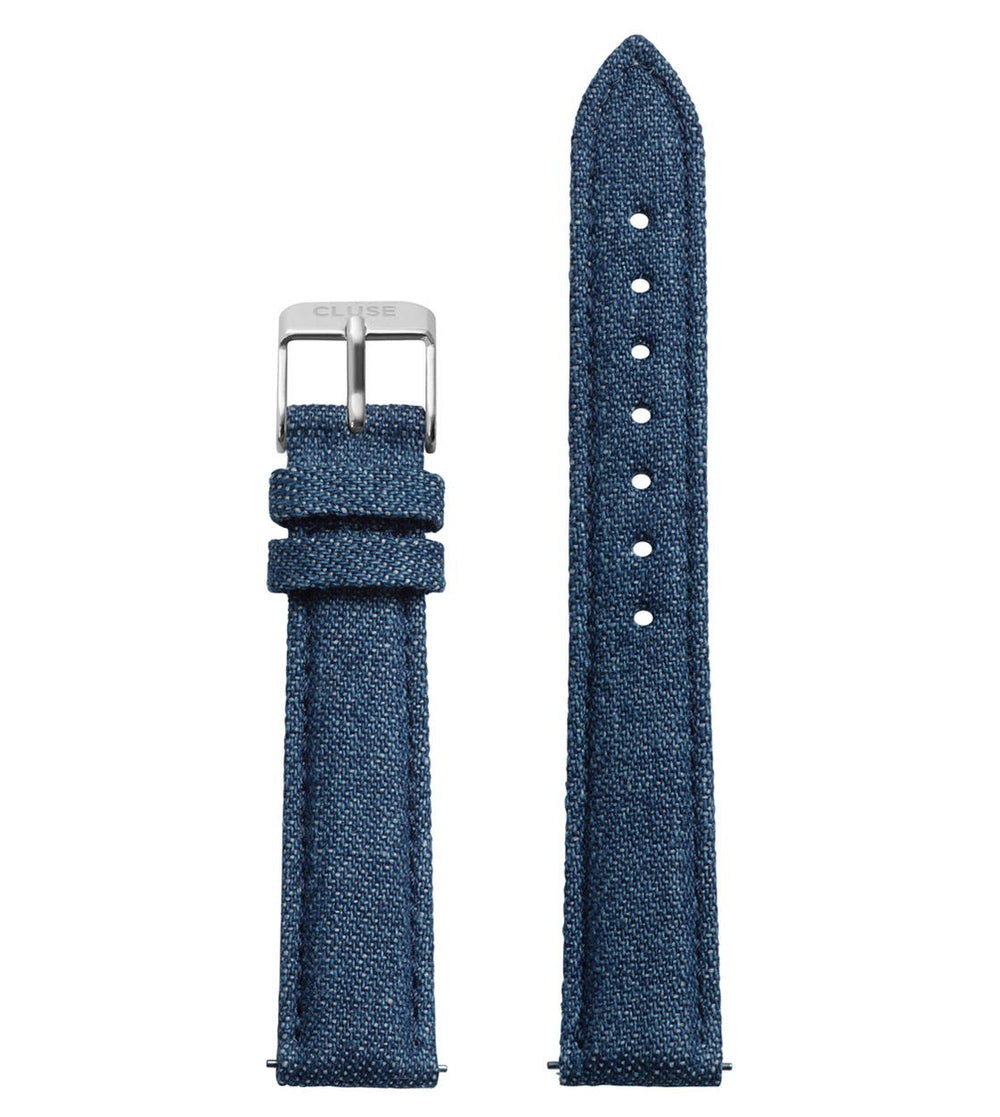 Cluse Strap Minuit blue denim/silver