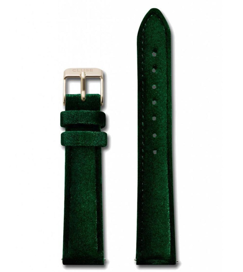 Cluse Strap Minuit green velvet/gold