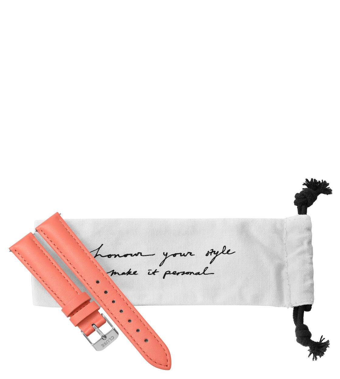 Cluse Strap Minuit orange flamingo/silver