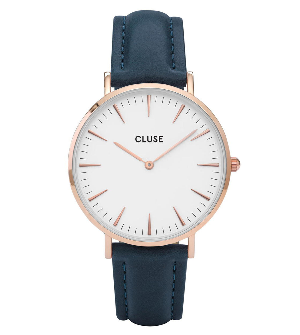 Cluse Watch La Boheme blue petrol/white rose gold