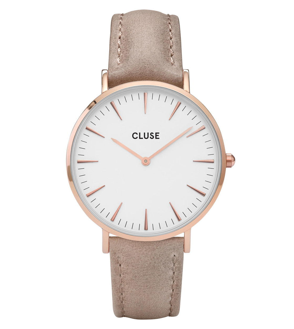 Cluse Watch La Boheme brown hazelnut/white rose gold