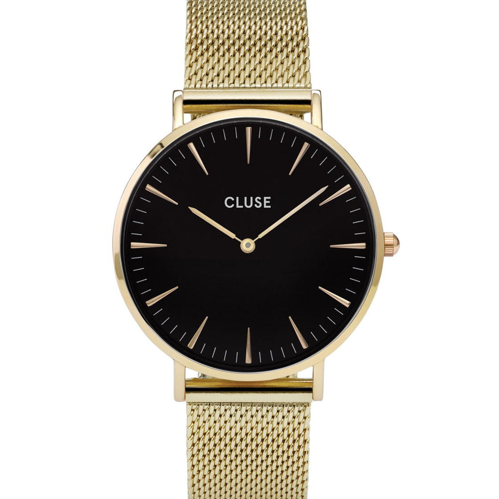 
                      
                        Cluse Watch La Boheme gold/black mesh
                      
                    