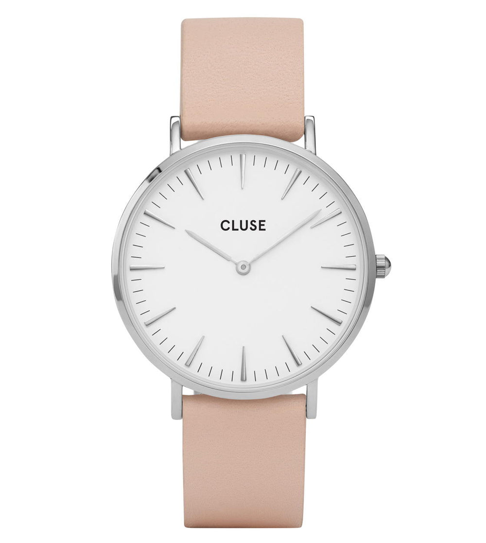 Cluse Watch La Boheme pink nude/white silver