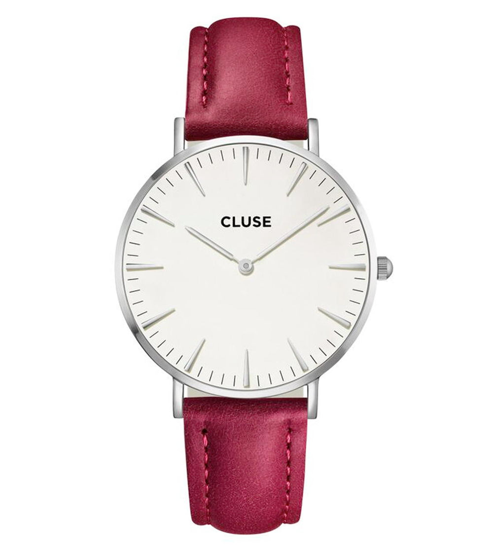 Cluse Watch La Boheme red marsala/white silver