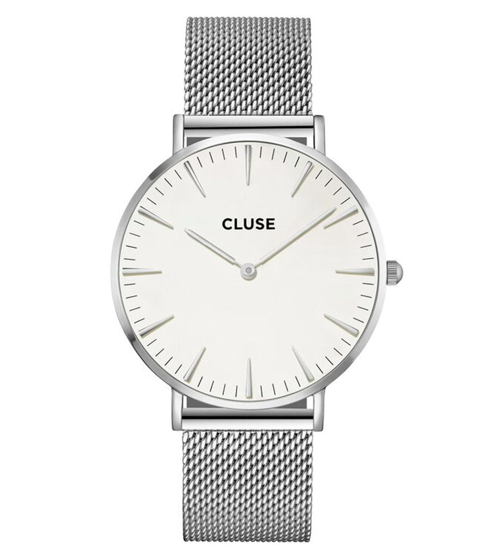 Cluse Watch La Boheme silver/white mesh