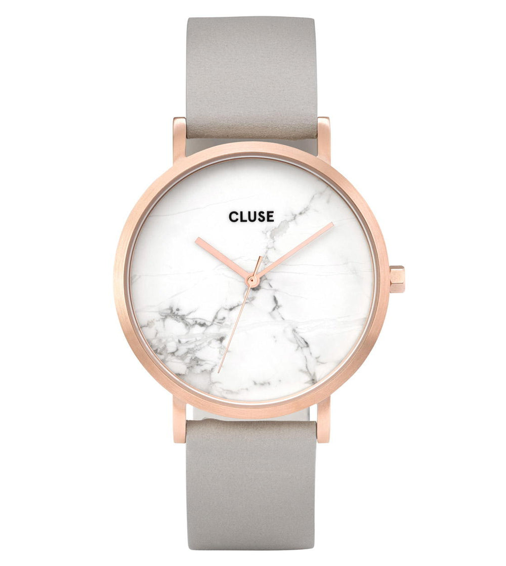 Cluse Watch La Roche grey/white marble rosegold