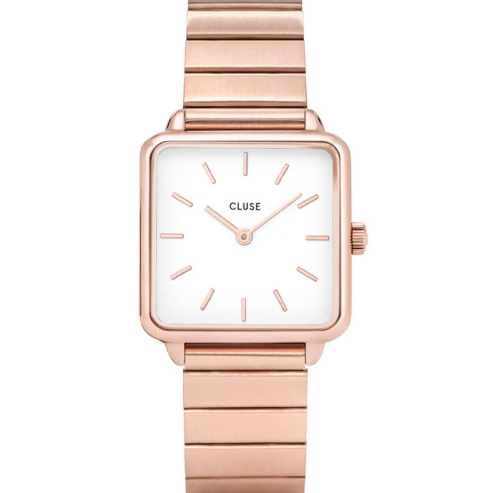 Cluse Watch La Tetragone 1-Link rose gold/white