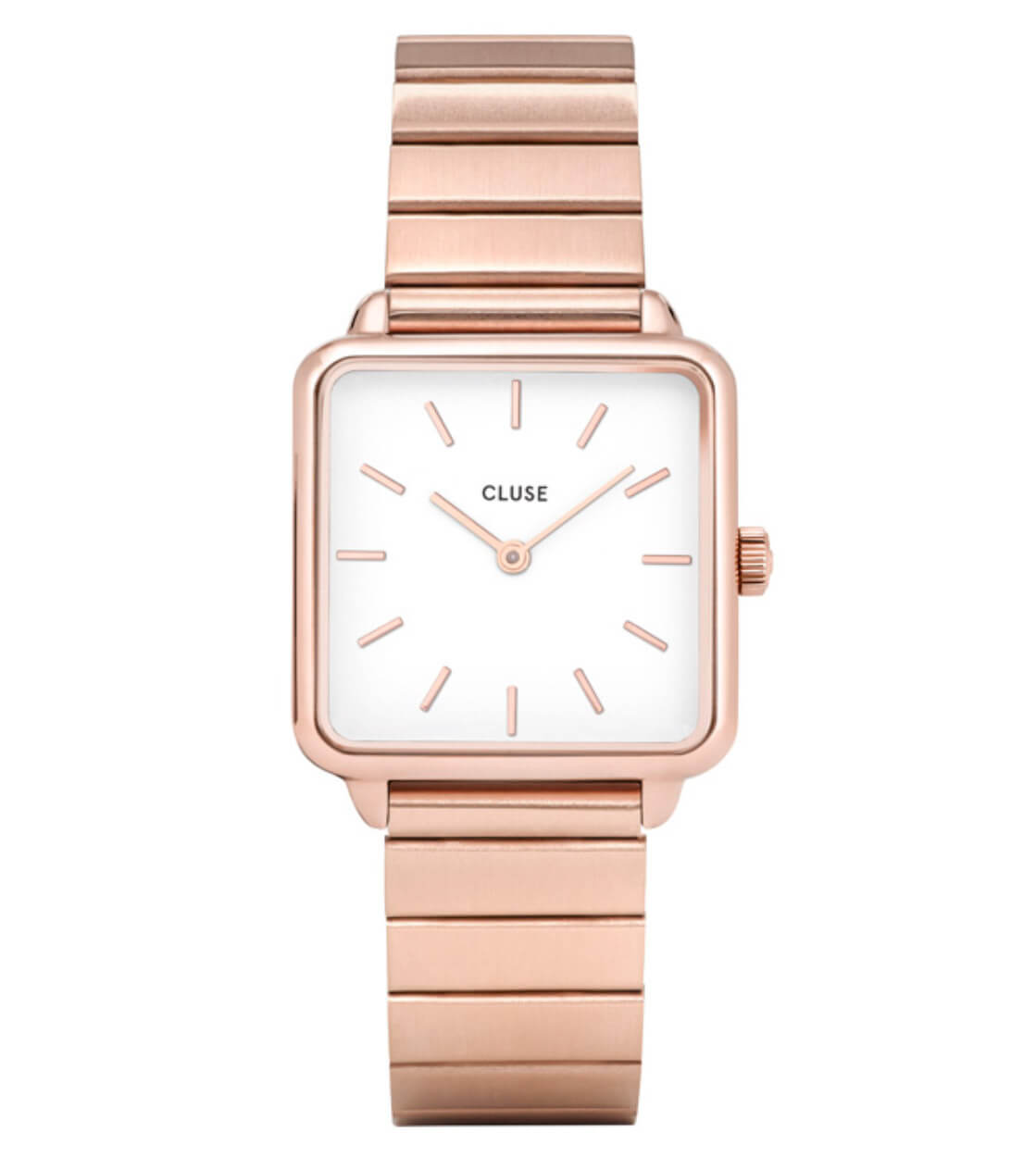 Cluse Watch La Tetragone 1-Link rose gold/white