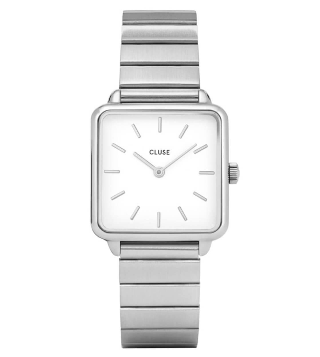 Cluse Watch La Tetragone 1-Link silver/white silver