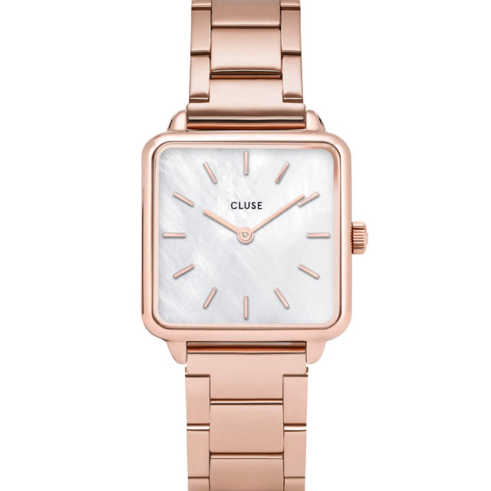 
                      
                        Cluse Watch La Tetragone 3-Link rose gold/white pearl
                      
                    