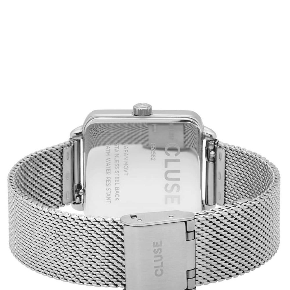 Cluse Watch La Tetragone Mesh silver full