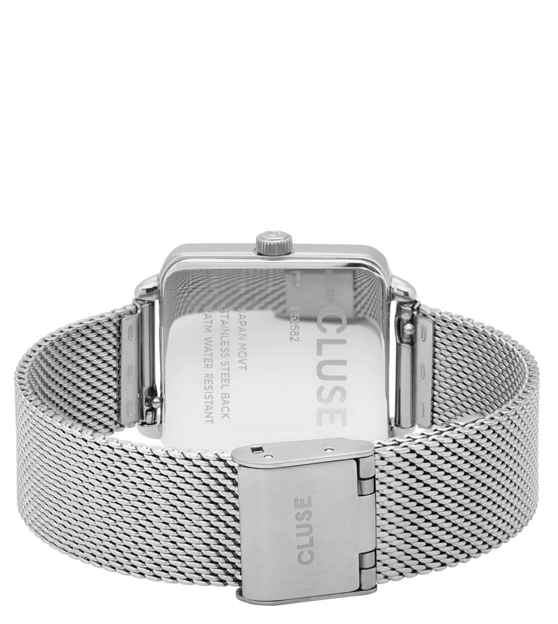 Cluse Watch La Tetragone Mesh silver full