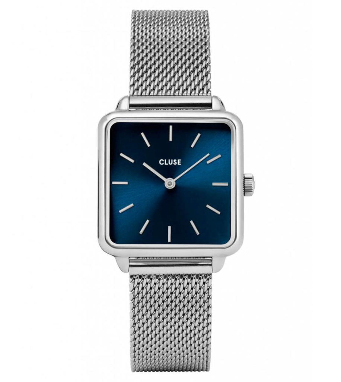 Cluse Watch La Tetragone Mesh silver/marine blue silver