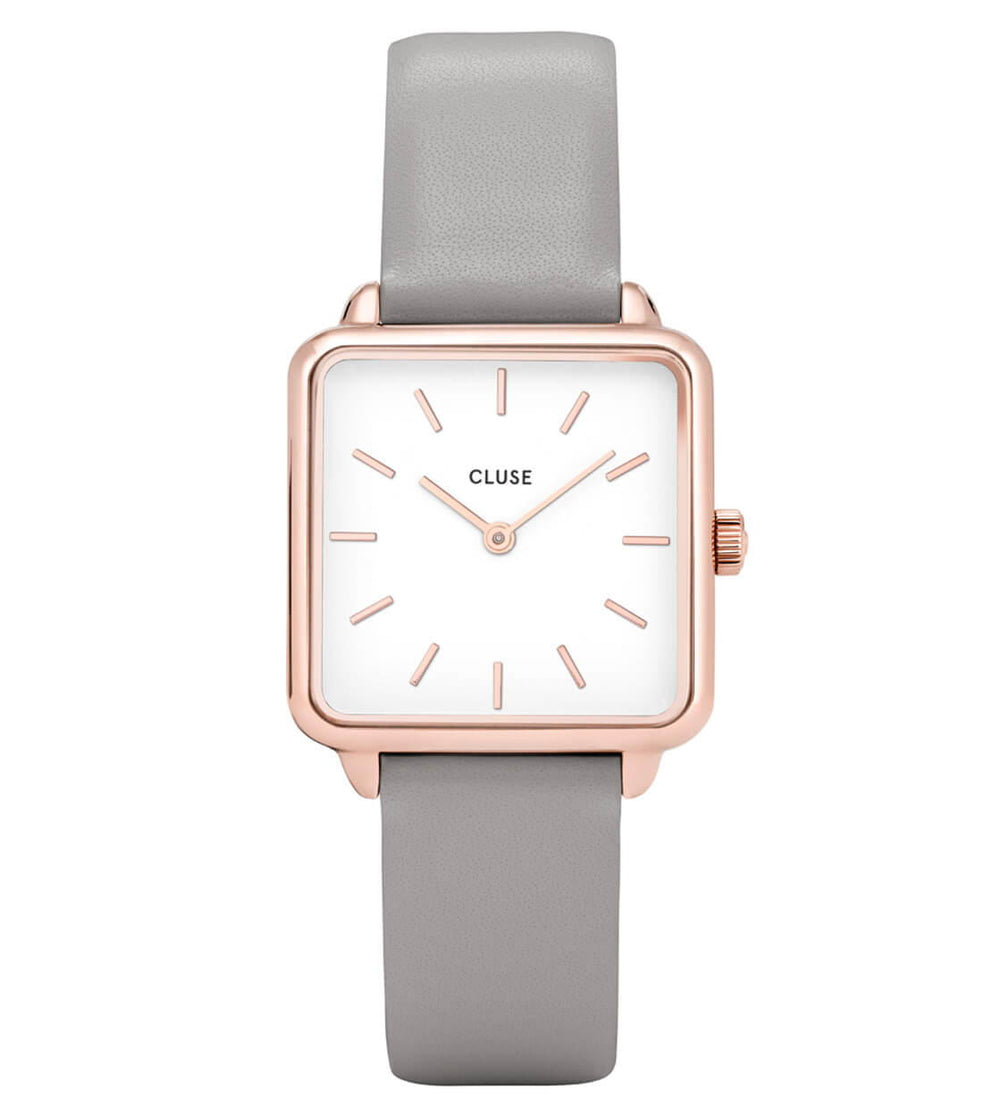 Cluse Watch La Tetragone grey/white rose gold