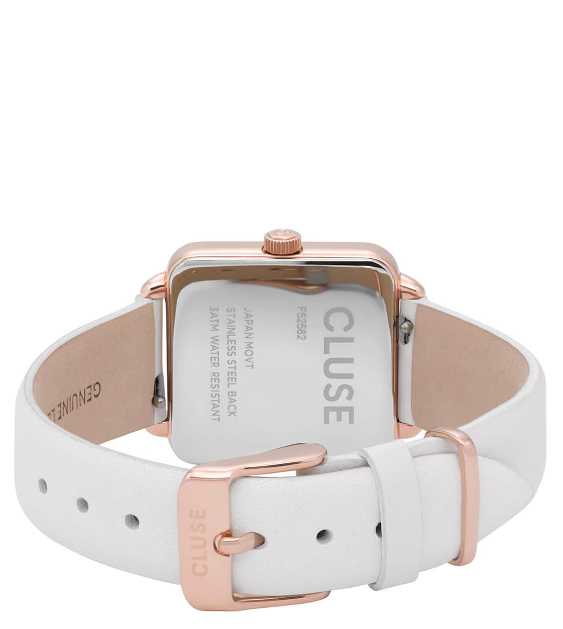 Cluse Watch La Tetragone white/white rose gold