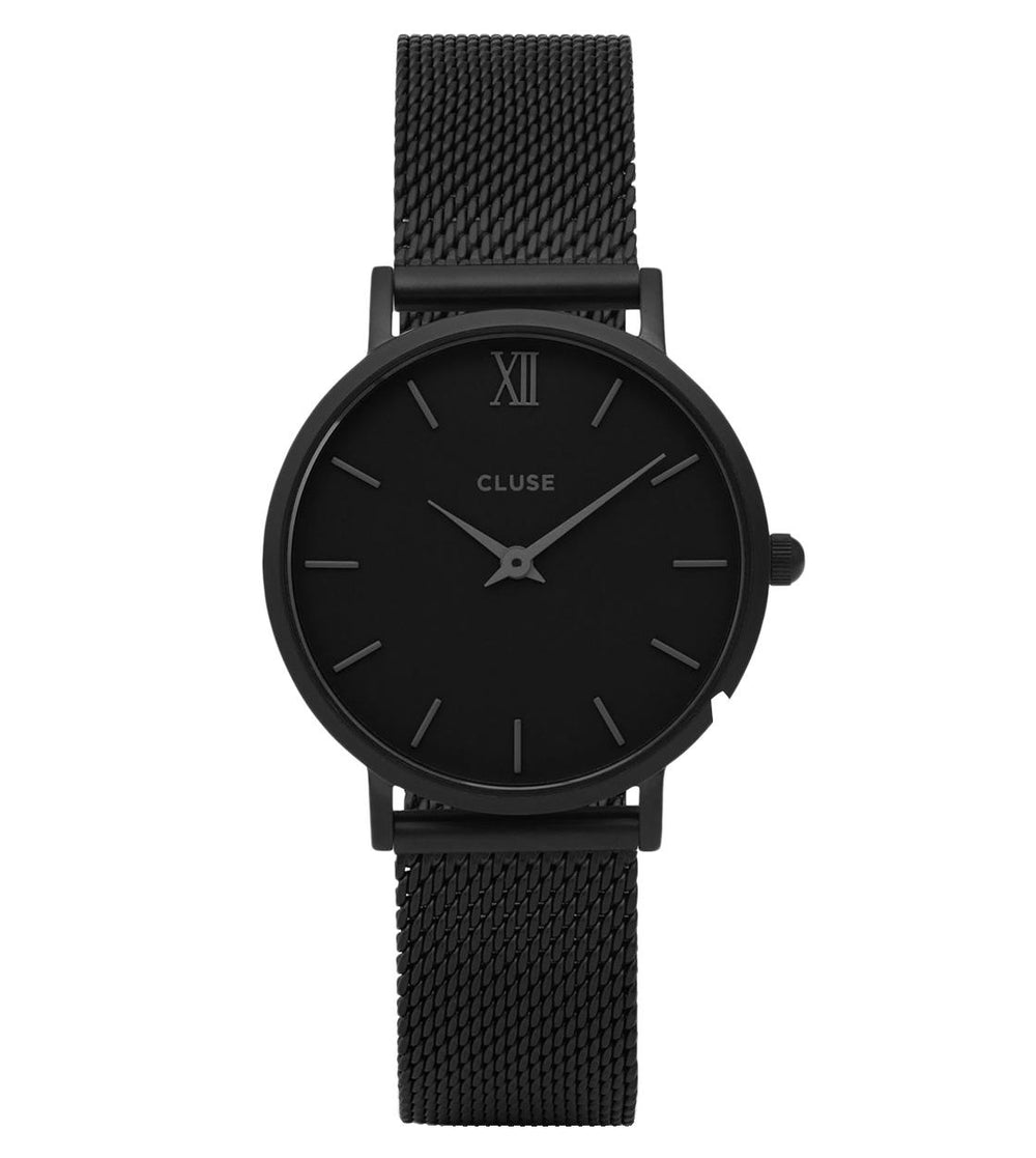 Cluse Watch Minuit Mesh black full