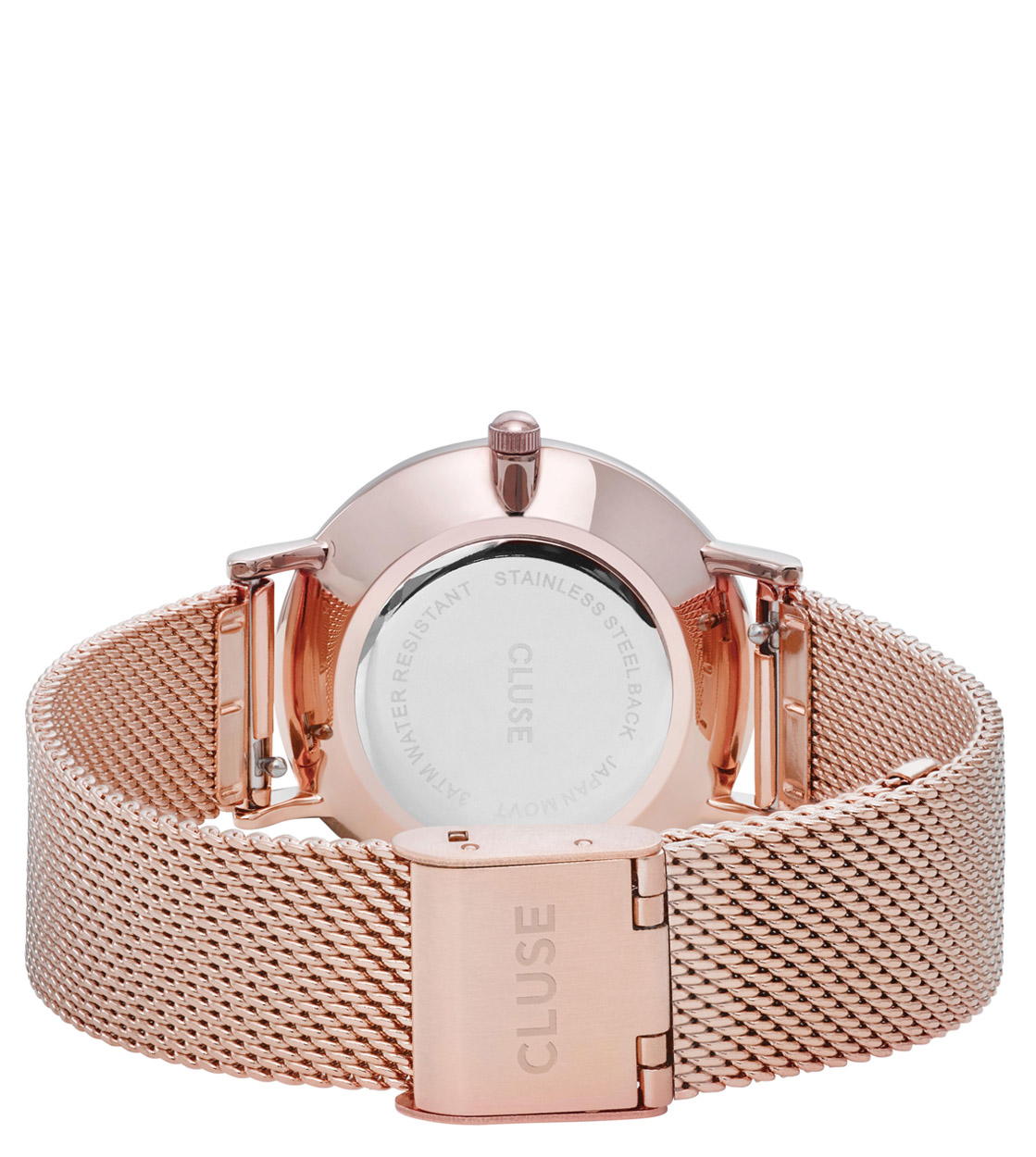 Cluse Watch Minuit Mesh rosegold/black