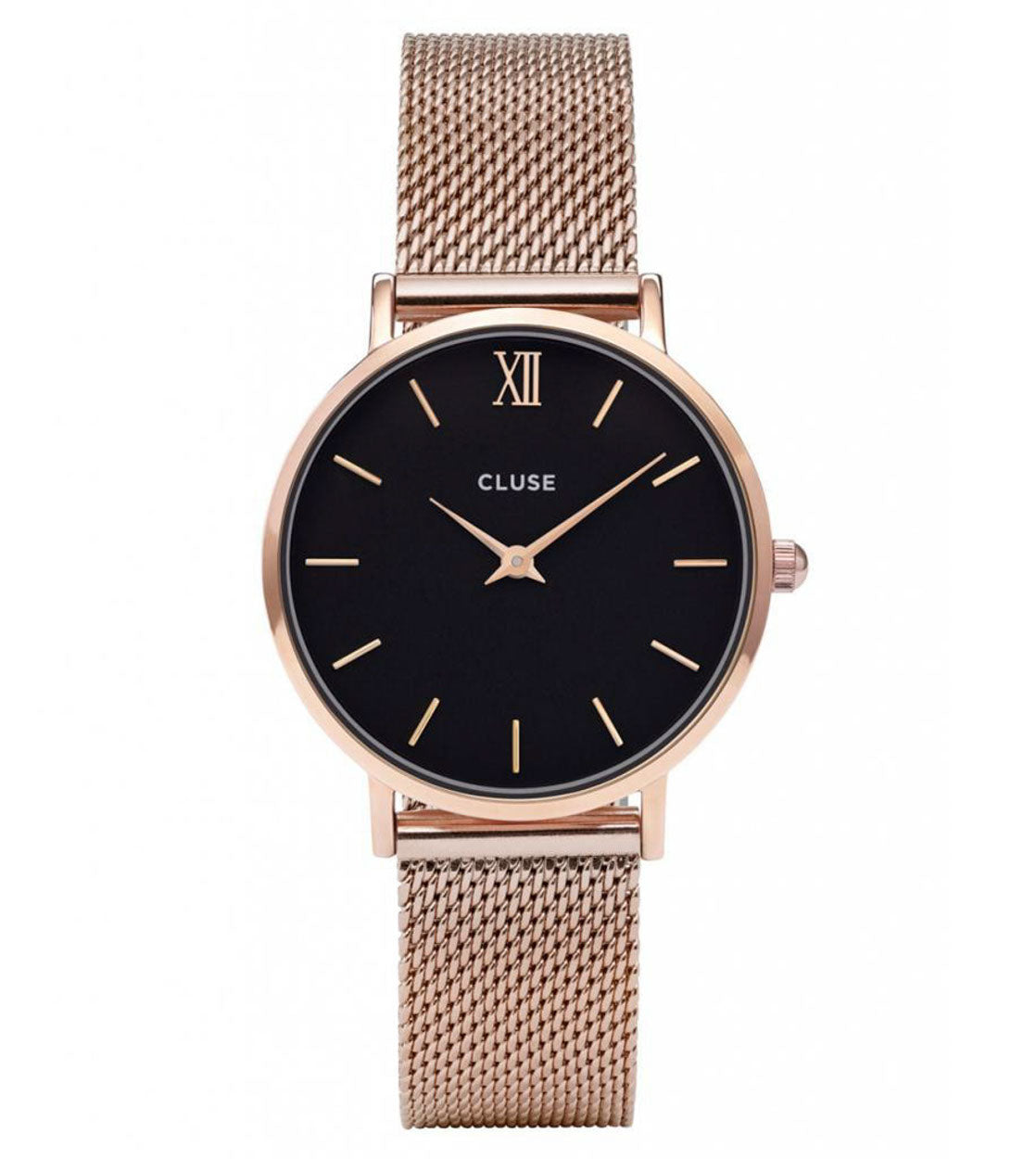 Cluse Watch Minuit Mesh rosegold/black