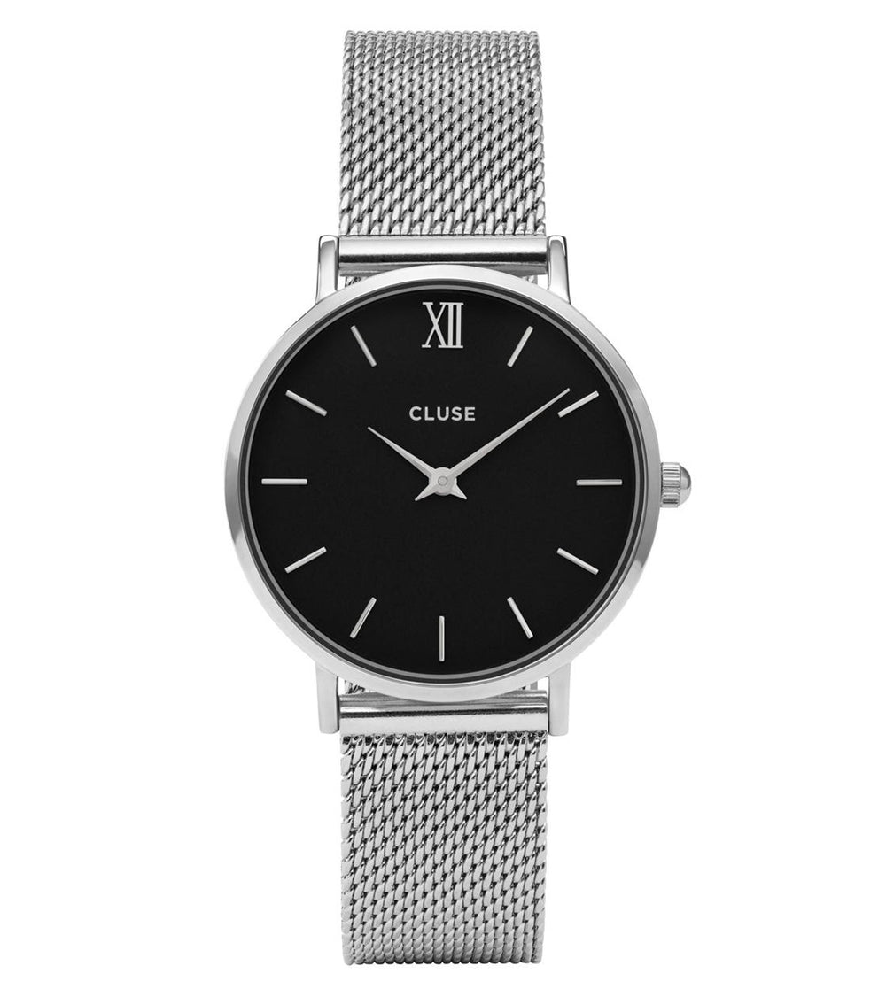 Cluse Watch Minuit Mesh silver/black