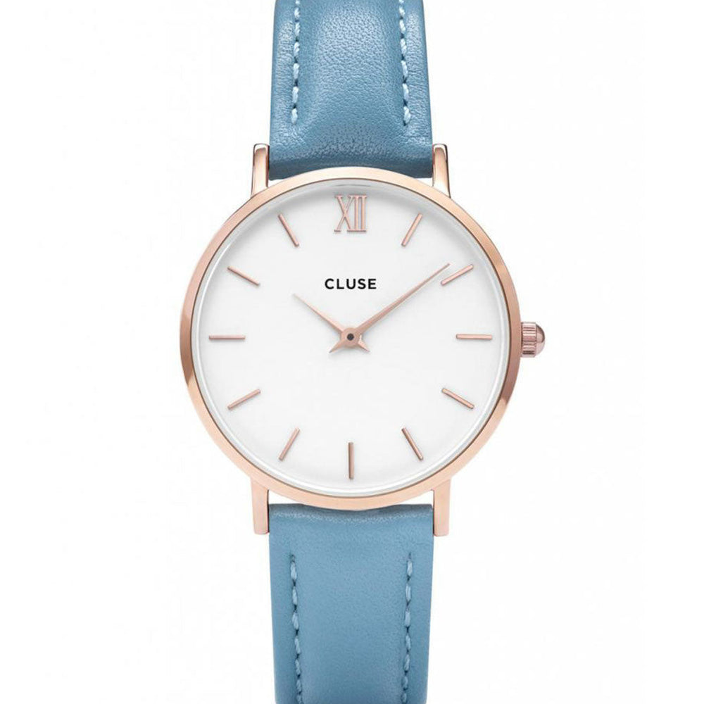 
                      
                        Cluse Watch Minuit blue retro/white rosegold
                      
                    
