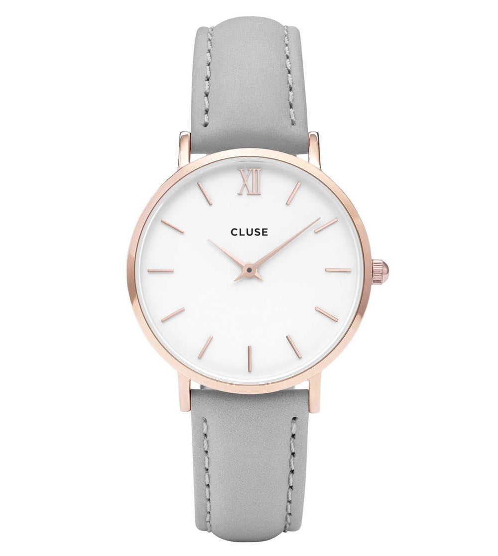 Cluse Watch Minuit grey/white rose gold