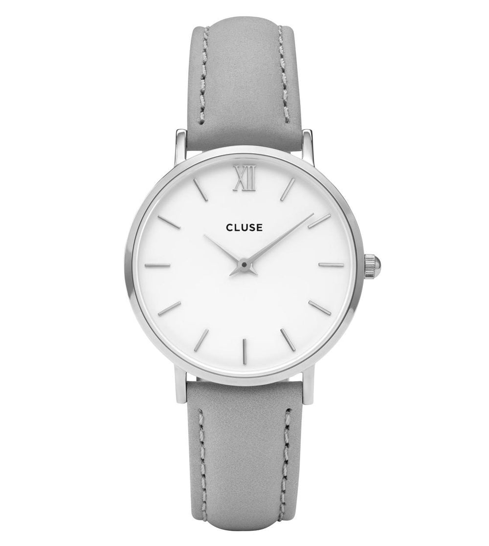 Cluse Watch Minuit grey/white silver