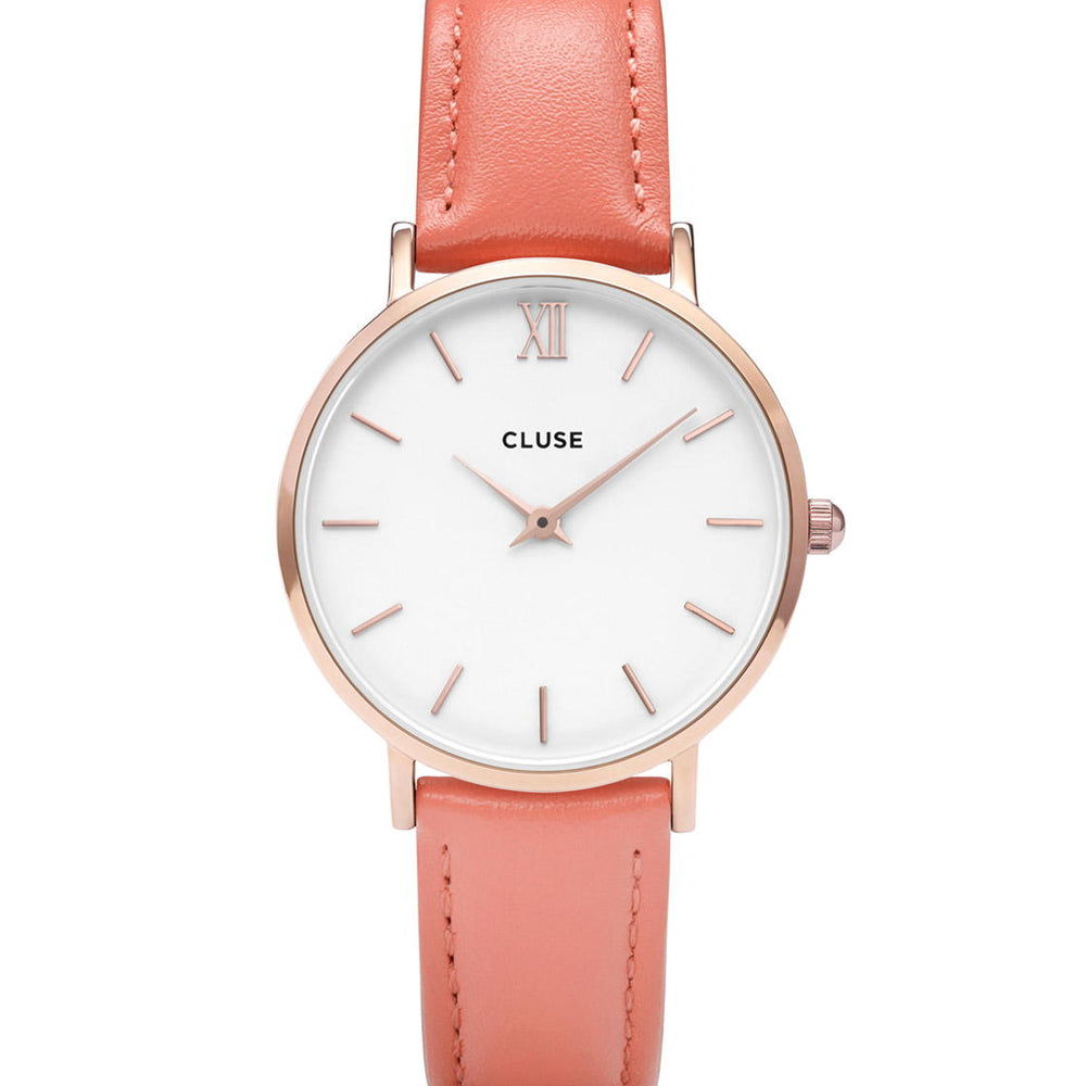 
                      
                        Cluse Watch Minuit orange flamigo/white rosegold
                      
                    