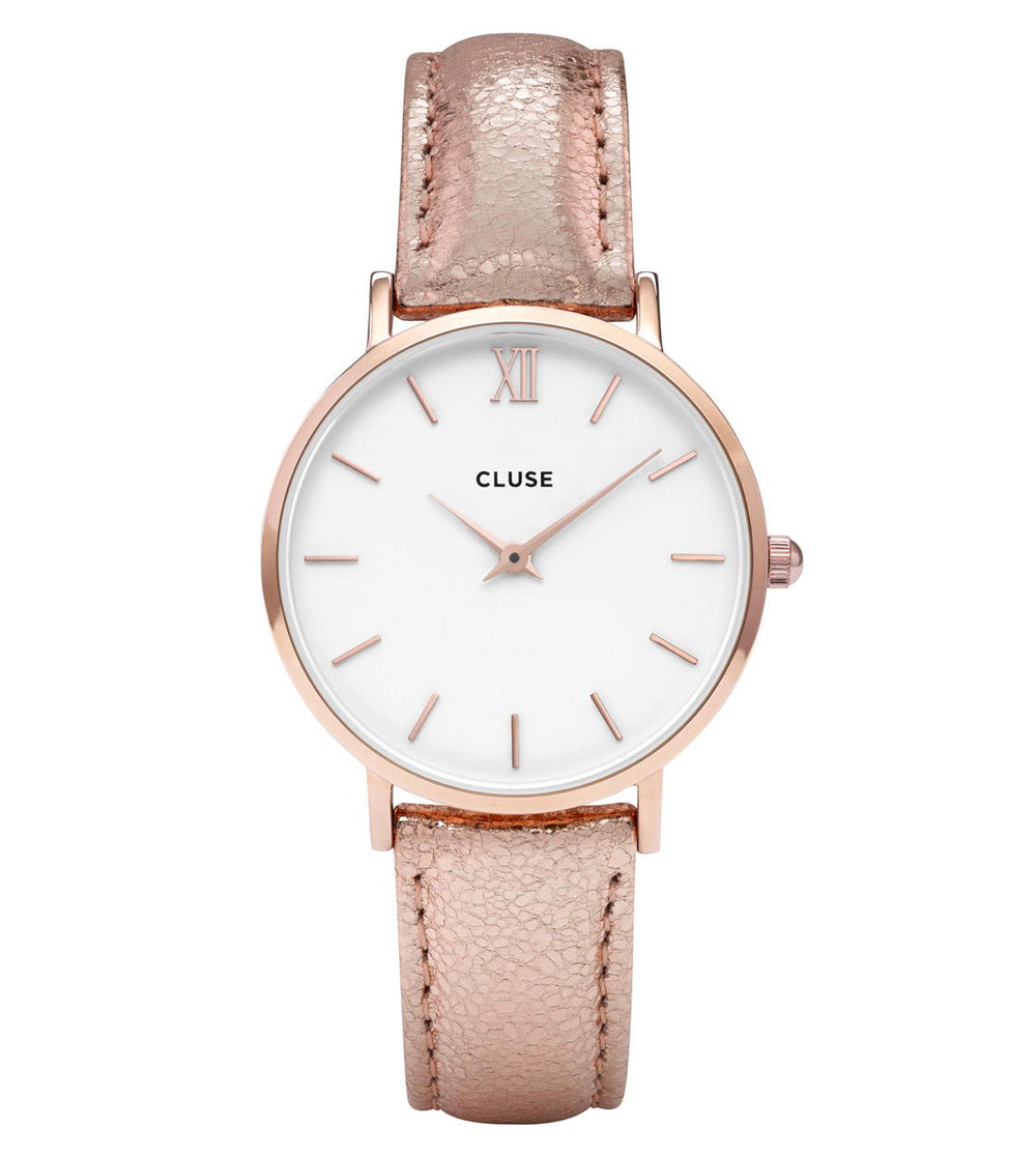 Cluse Watch Minuit rosegold metallic/white rosegold