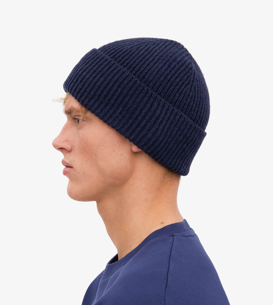 Colorful Standard Beanie Merino Wool blue marine