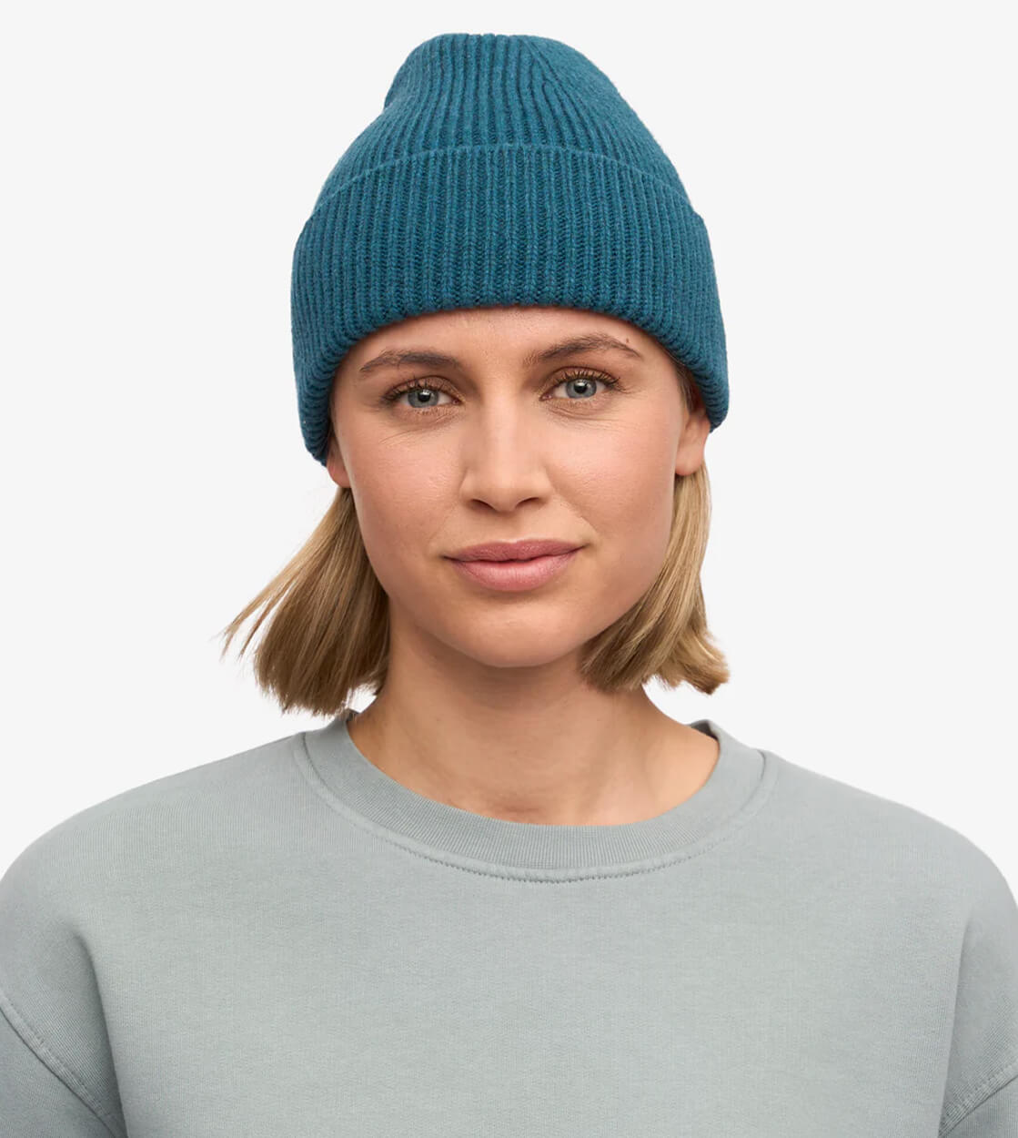 Colorful Standard Beanie Merino Wool blue ocean green