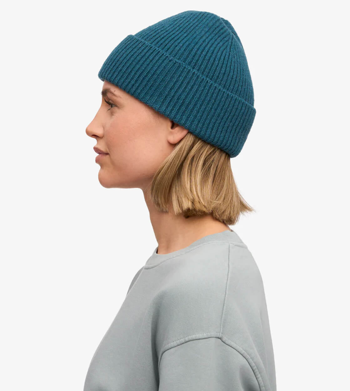 Colorful Standard Beanie Merino Wool blue ocean green