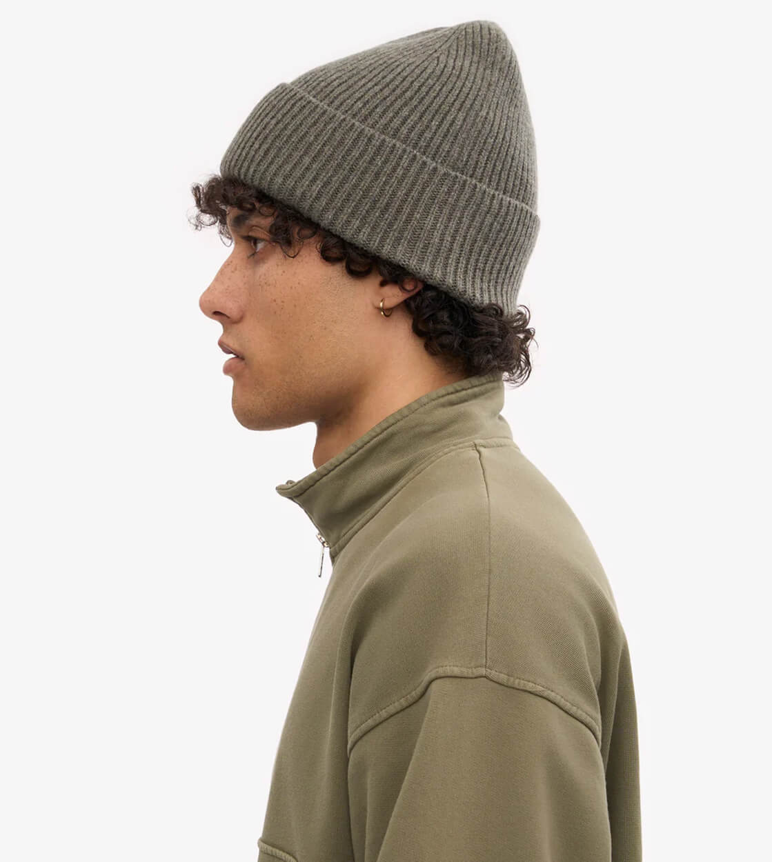 Colorful Standard Beanie Merino Wool green dusty olive