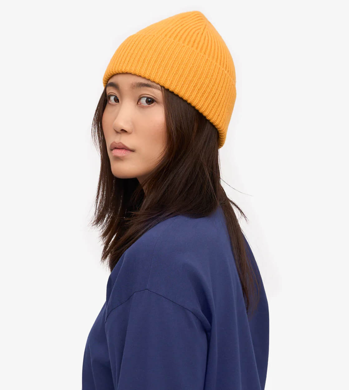 Colorful Standard Beanie Merino Wool yellow burned