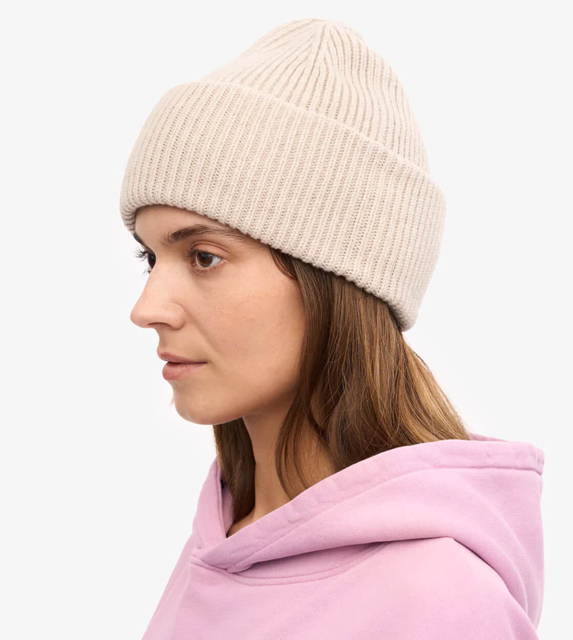 Colorful Standard Beanie Tall Merino Wool beige ivory white