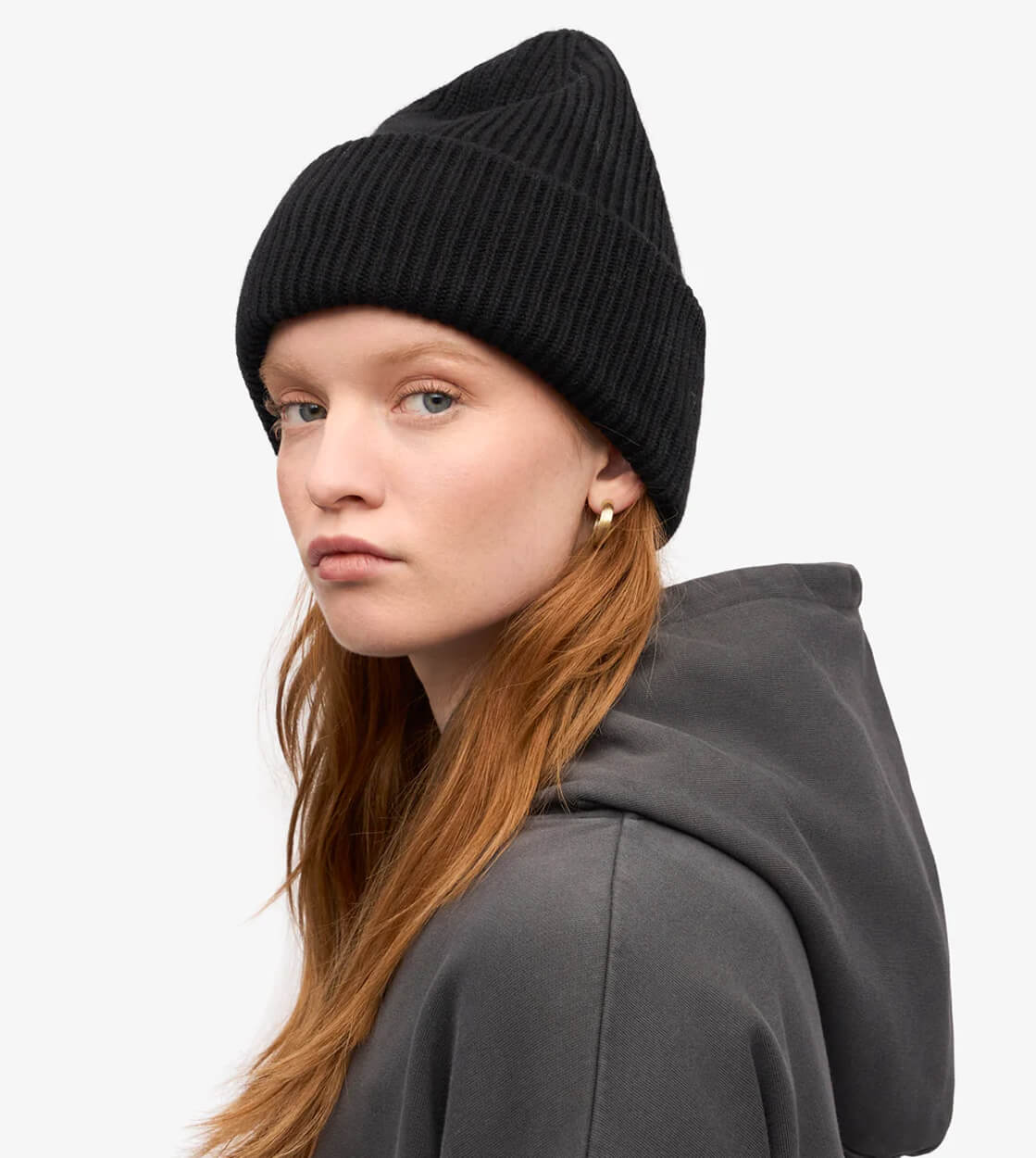 Colorful Standard Beanie Tall Merino Wool black deep