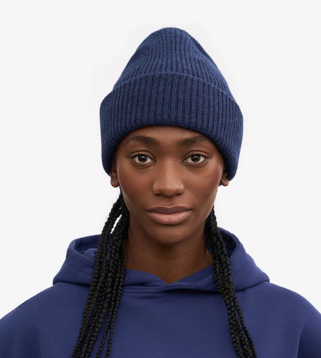 Colorful Standard Beanie Tall Merino Wool blue marine