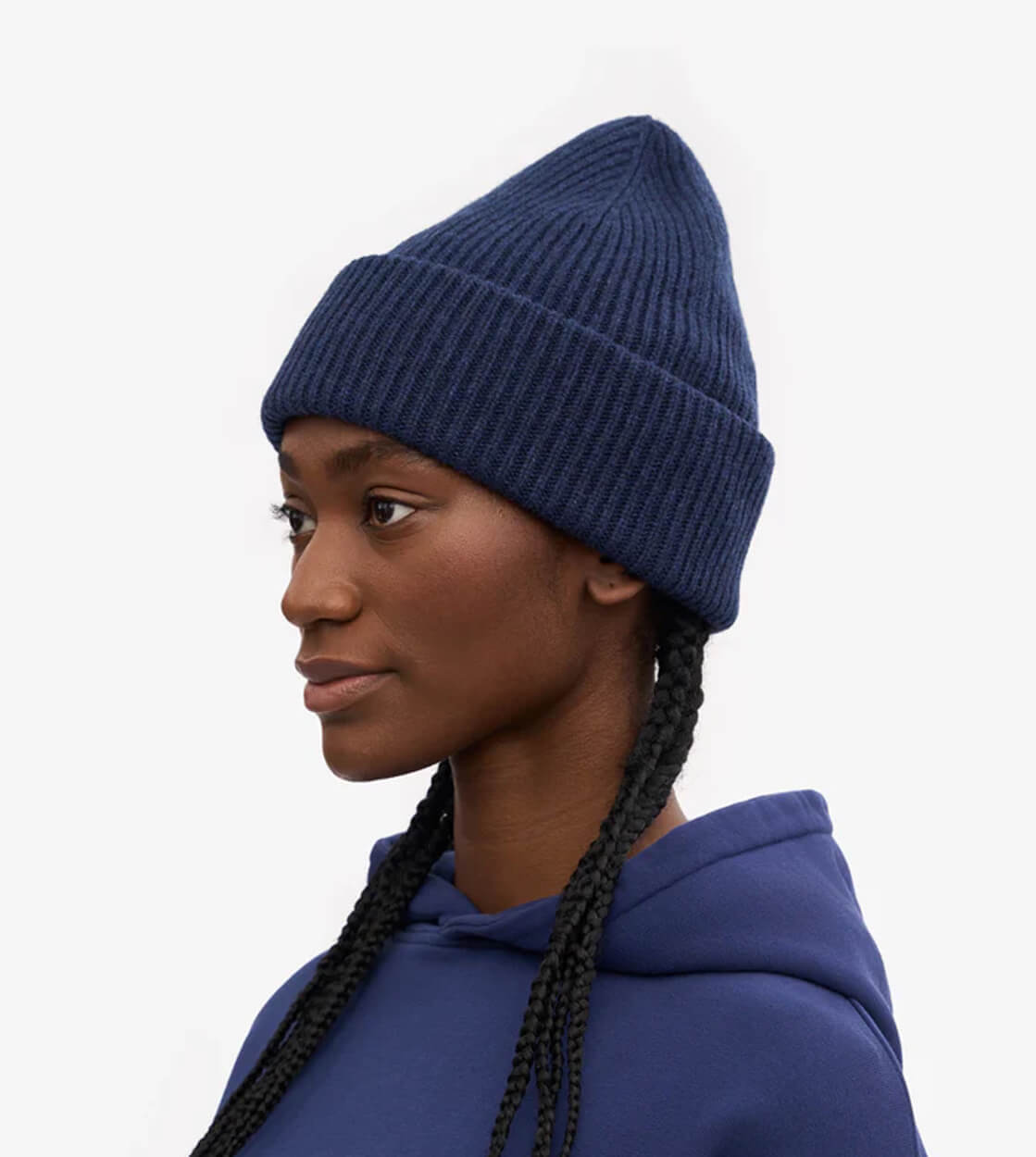 Colorful Standard Beanie Tall Merino Wool blue marine