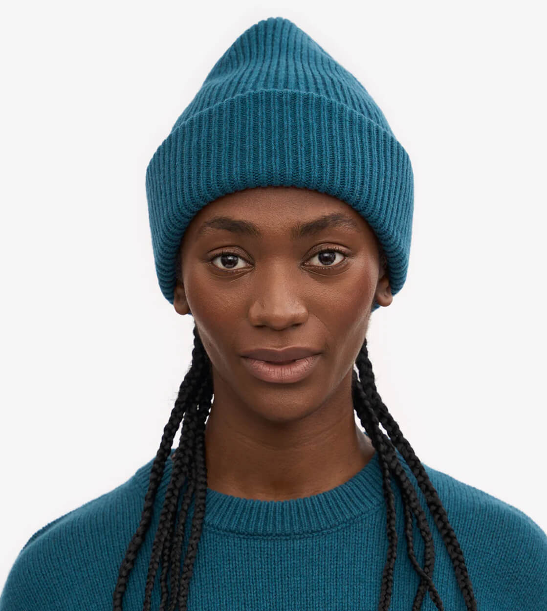 Colorful Standard Beanie Tall Merino Wool blue ocean green